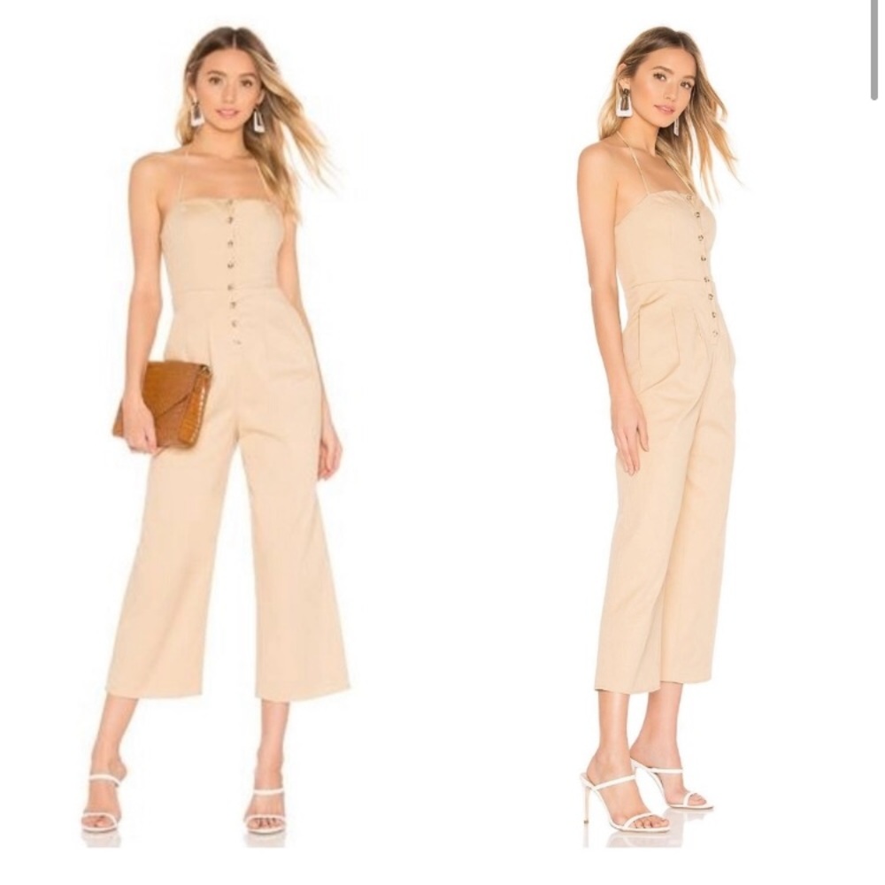 MAJORELLE NWT Womens Khaki Tan Casablanca Jumpsuit Size XL Extra Large Staple
